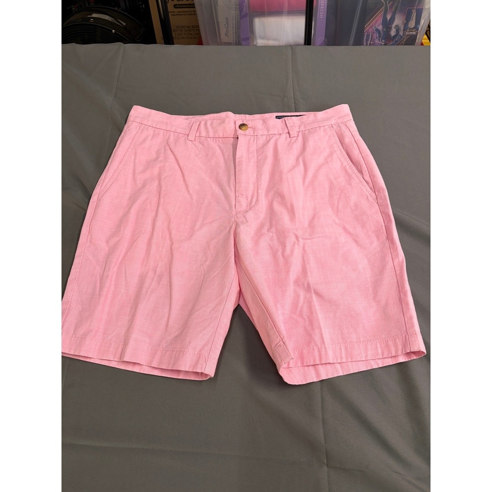 Vineyard Vines Mens Breaker Shorts Pink Cotton Flat Front 1H6009 Size 34